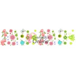 Folii de transfer, folie de unghii Flori cu trifoi model F116